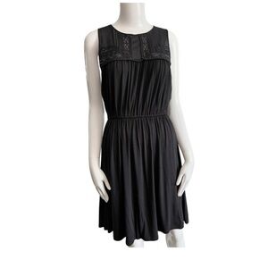 LOFT BLACK DRESS MIDI